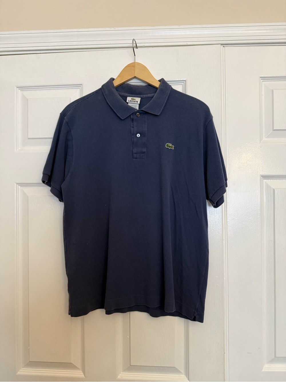 Lacoste Polo with Green Embroidered Crocodile